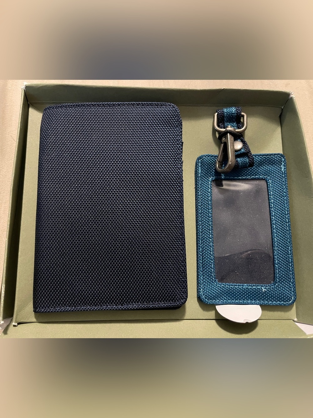 Goodfellow & Co Navy Passport Holder Teal Luggage Tag Set CM31115SP Blue Travel